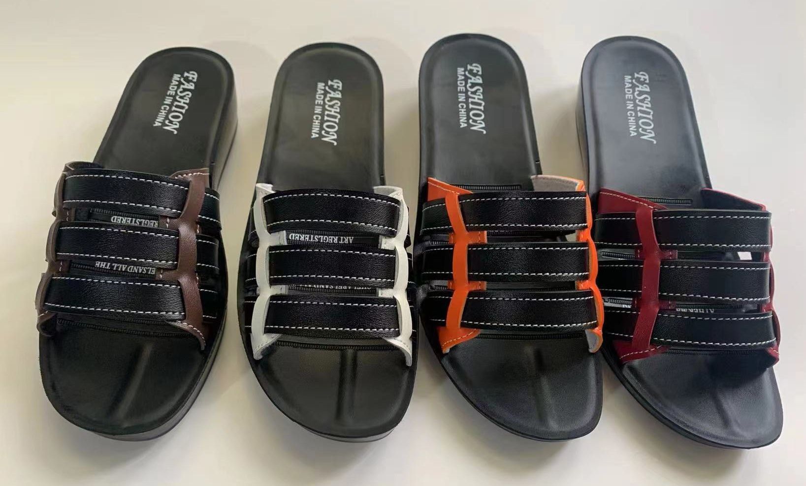 Injection molded sole for lady's slippers