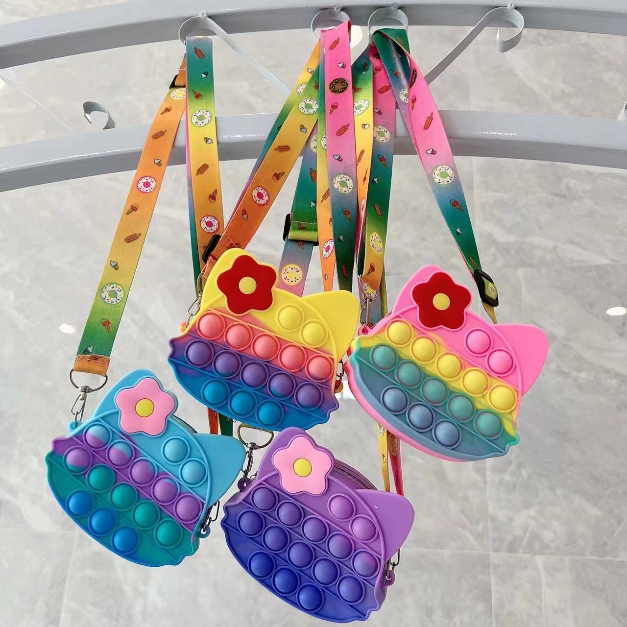 Pioneer Rat purse Shoulder bag Crossbody bag Silicone bag Star Wear fox head Planet cat full figure