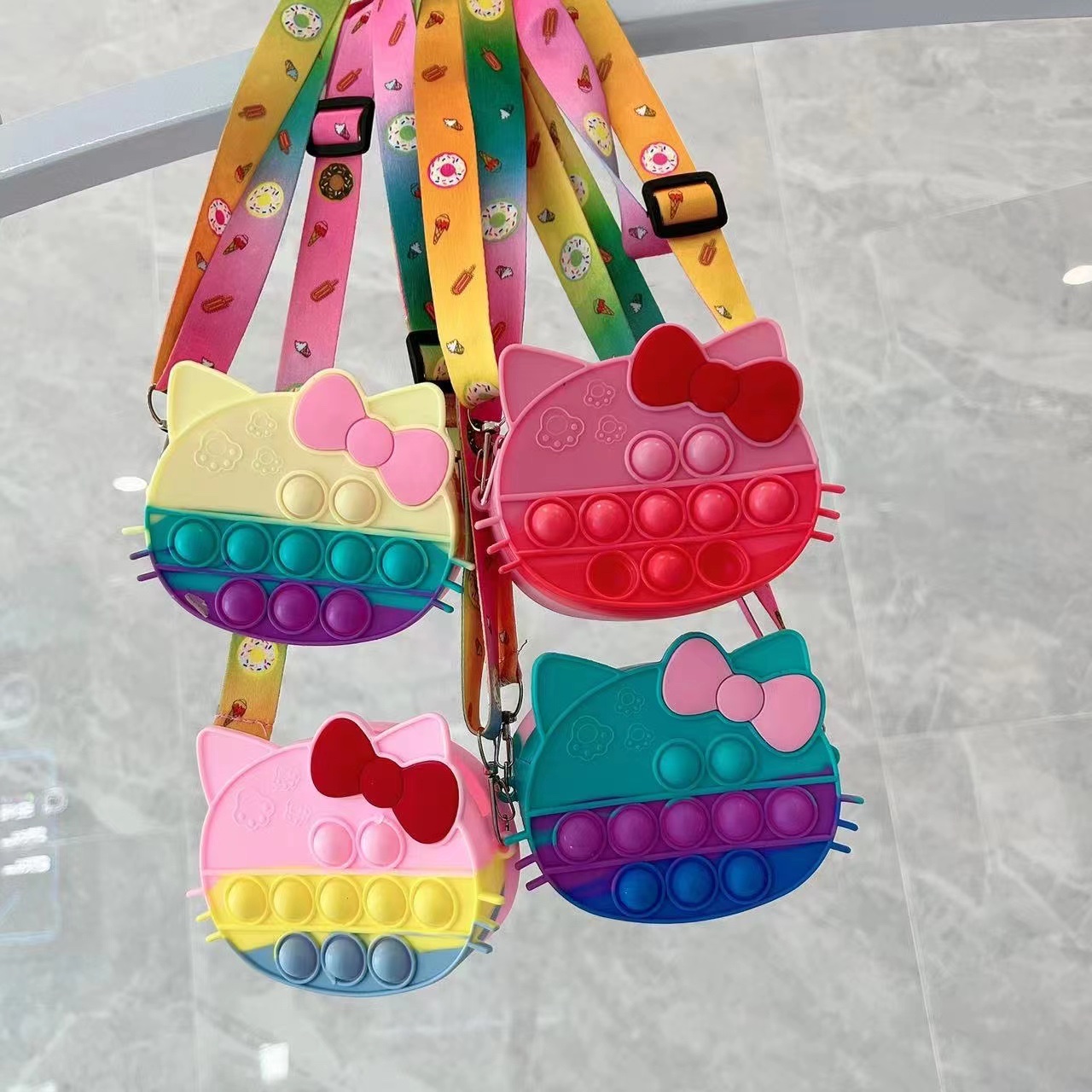 Pioneer Rat purse Shoulder bag Crossbody bag Silicone bag Star Wear fox head Planet cat Specification drawing