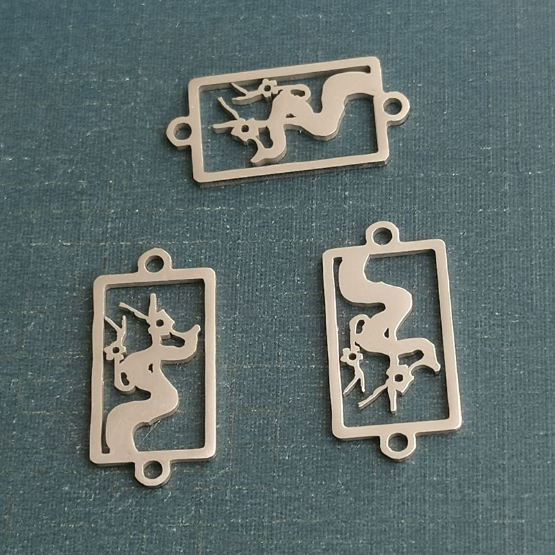 Antique titanium steel smooth stainless steel strip diy jewelry accessories Antique handmade material bracelet pendant
