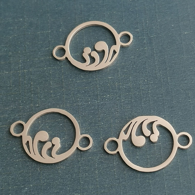 DIY jewelry accessories titanium steel retro couple bracelet hanging Shanmeng Hai oath landscape pendant manufacturers direct supply