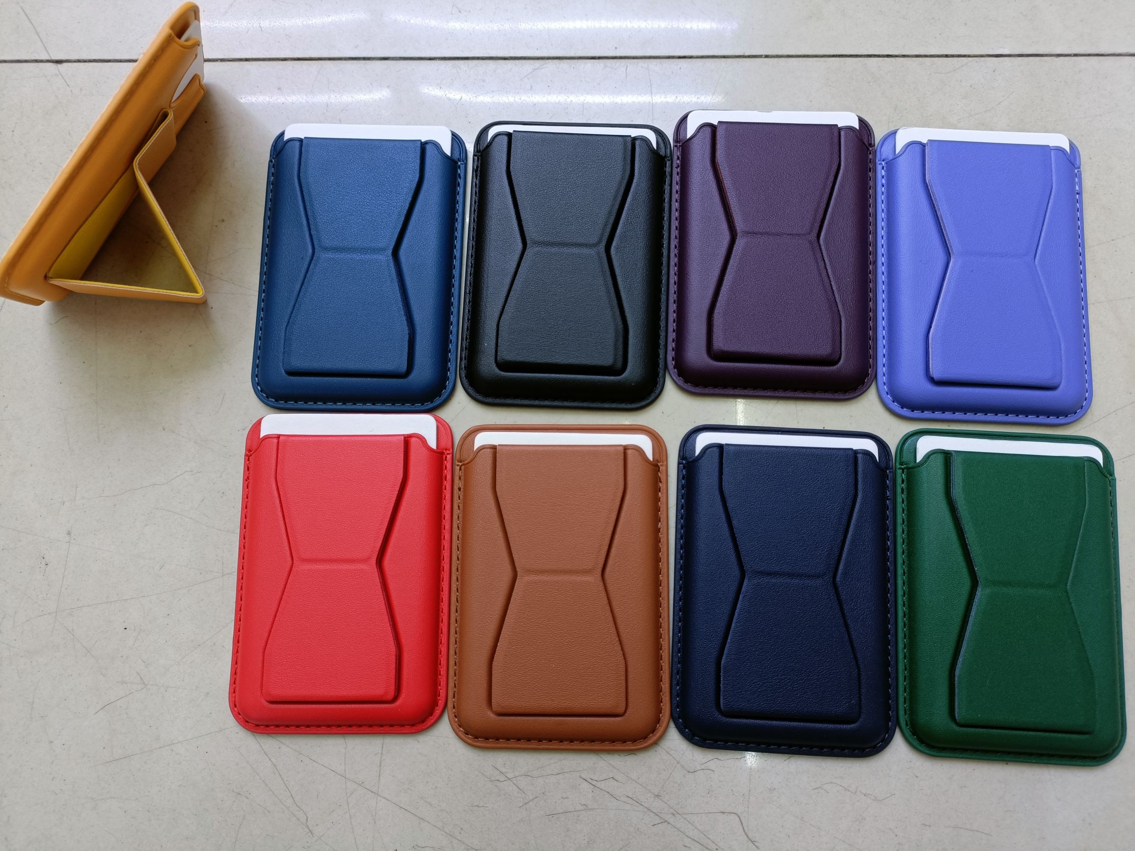 Magnetic phone back stick bracket card