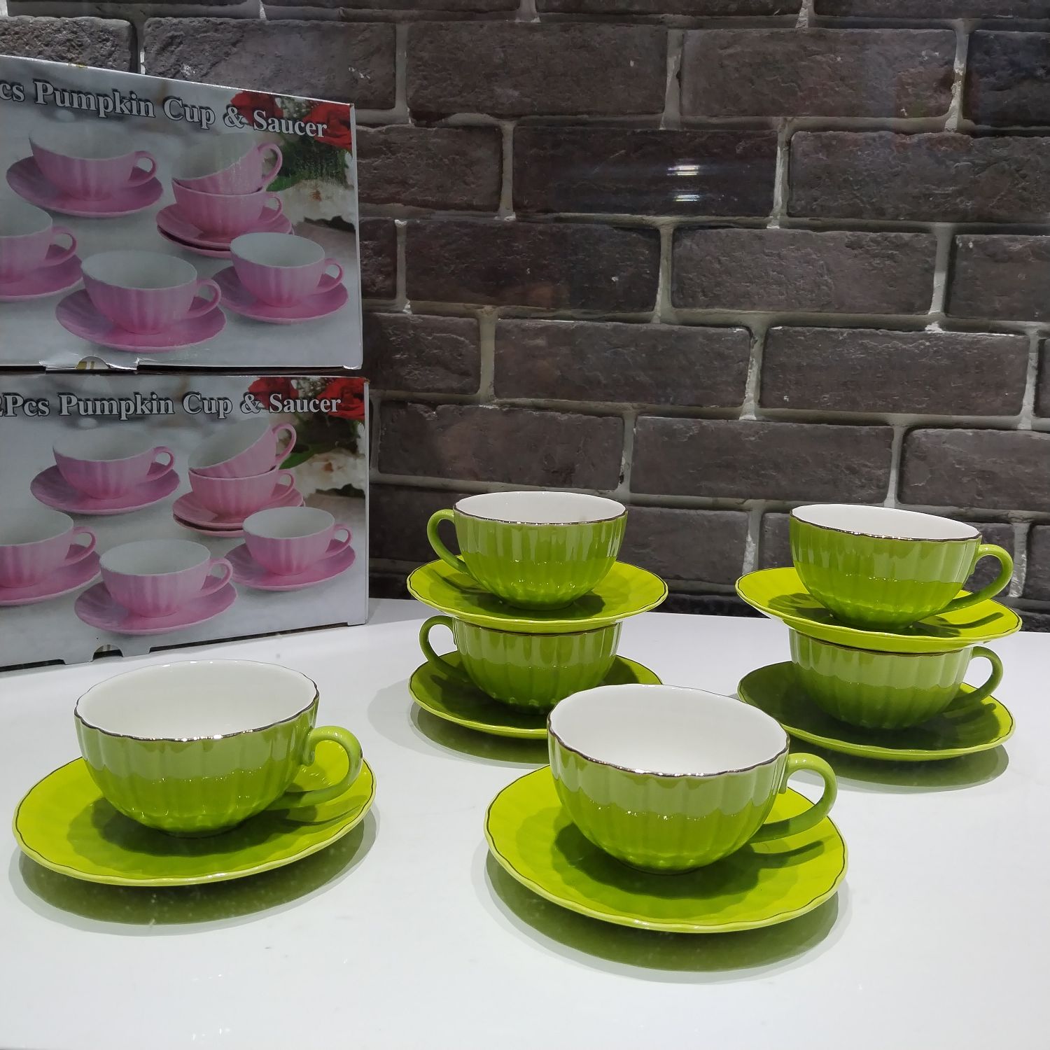 Jingdezhen 6 Cups 6 Saucer Coffee Ceramic Coffee Cup Saucer Colored Glaze Coffee Cup Saucer Foreign Trade Coffee Ware Ceramic Cup Afternoon Tea Cup undefined