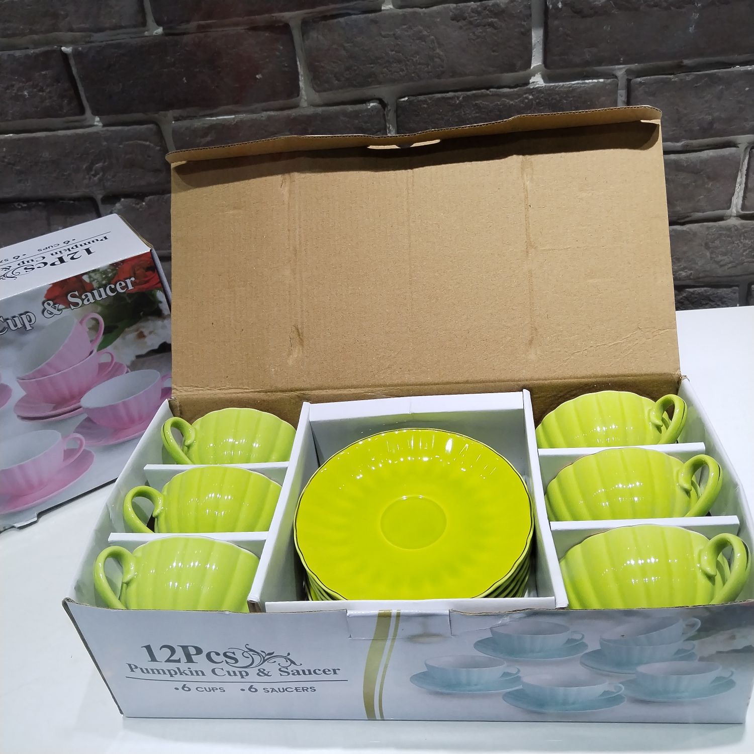 Jingdezhen 6 Cups 6 Saucer Coffee Ceramic Coffee Cup Saucer Colored Glaze Coffee Cup Saucer Foreign Trade Coffee Ware Ceramic Cup Afternoon Tea Cup
