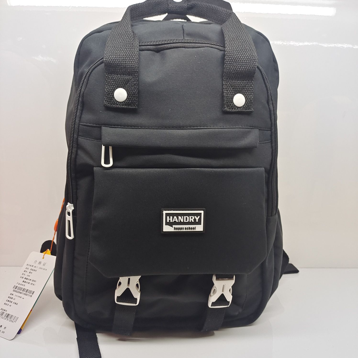 Hengdeli Student Backpack High School Students Large Capacity Leisure Backpack Four-Color Option Item Picture