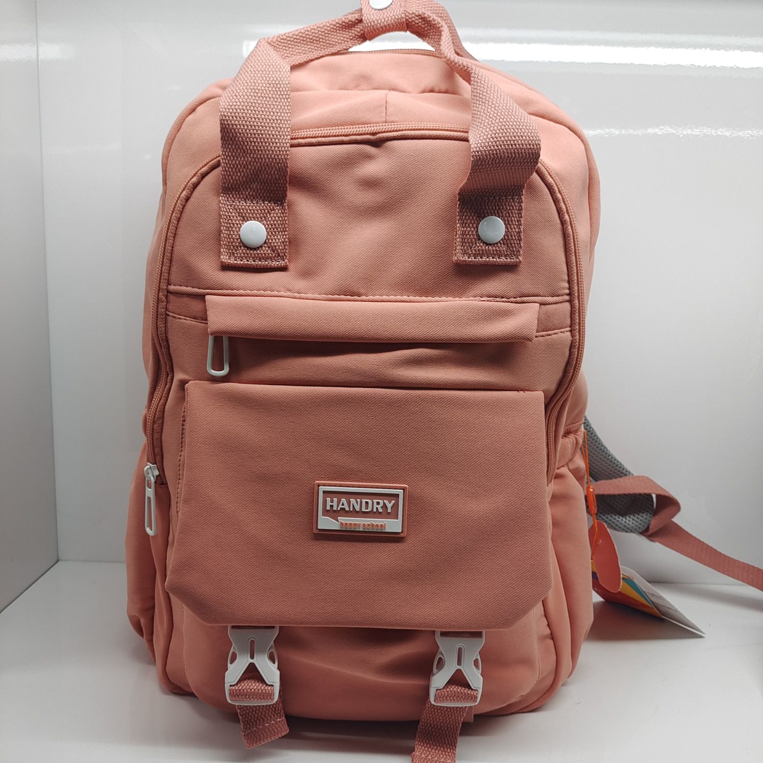 Hengdeli Student Backpack High School Students Large Capacity Leisure Backpack Four-Color Option Specification drawing