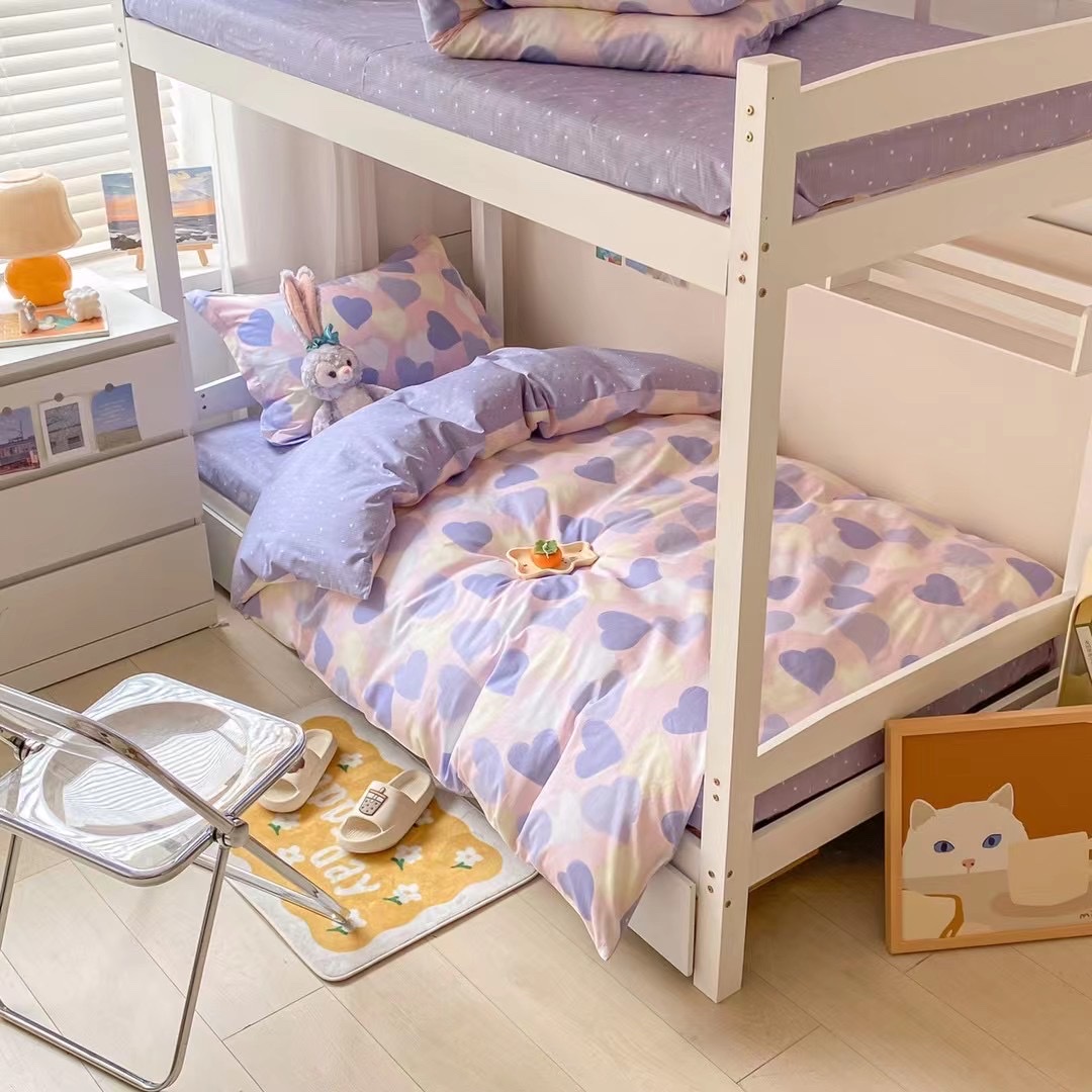 All Cotton Student 3-Piece Bed Sheet Set Pillowcase Dormitory Bed Suitable