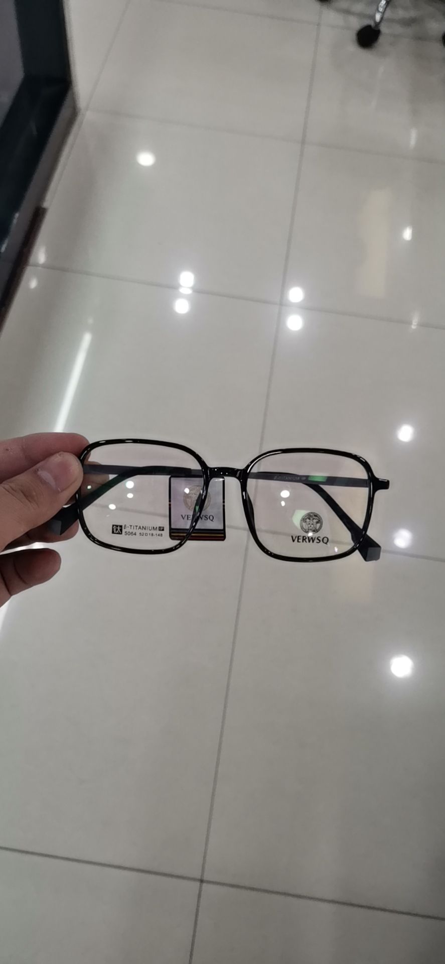 Myopic Glasses, Flat Lenses, Specification drawing