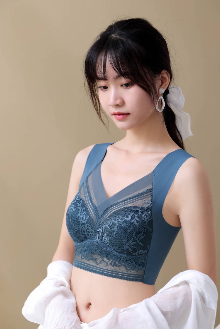 2022 Us Back On The New 🎉 New·222 # [Sexy Lace Side Boneless Integrated Vest] A Us Back No Magnetic No Underwire Underwear Is Coming, Jimei This Underwear Really