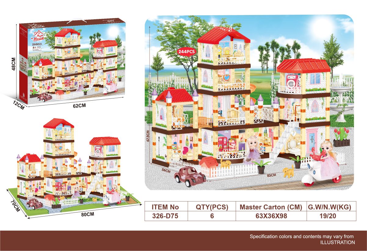 Yiwu Litian toys new DIY assembling scene music villa thumbnail