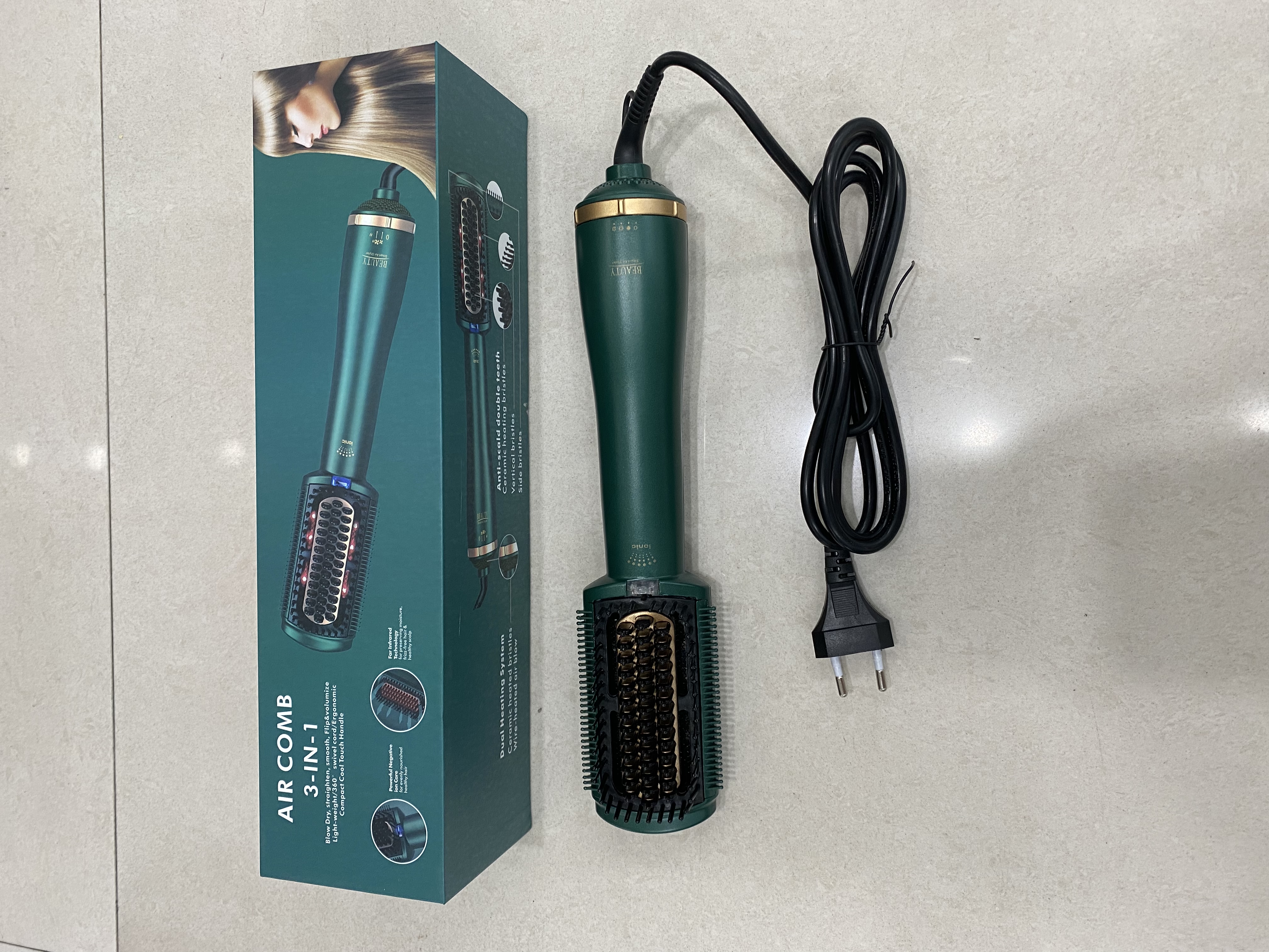 Straight hair hot air comb