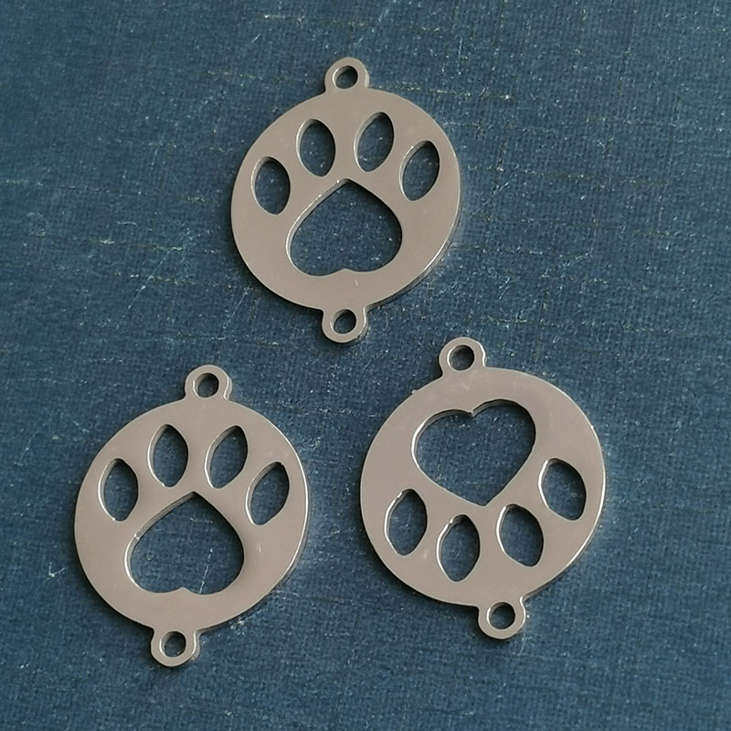 Round cat claw titanium steel jewelry pendant bracelet accessories double mirror polished stainless steel manufacturers wholesale