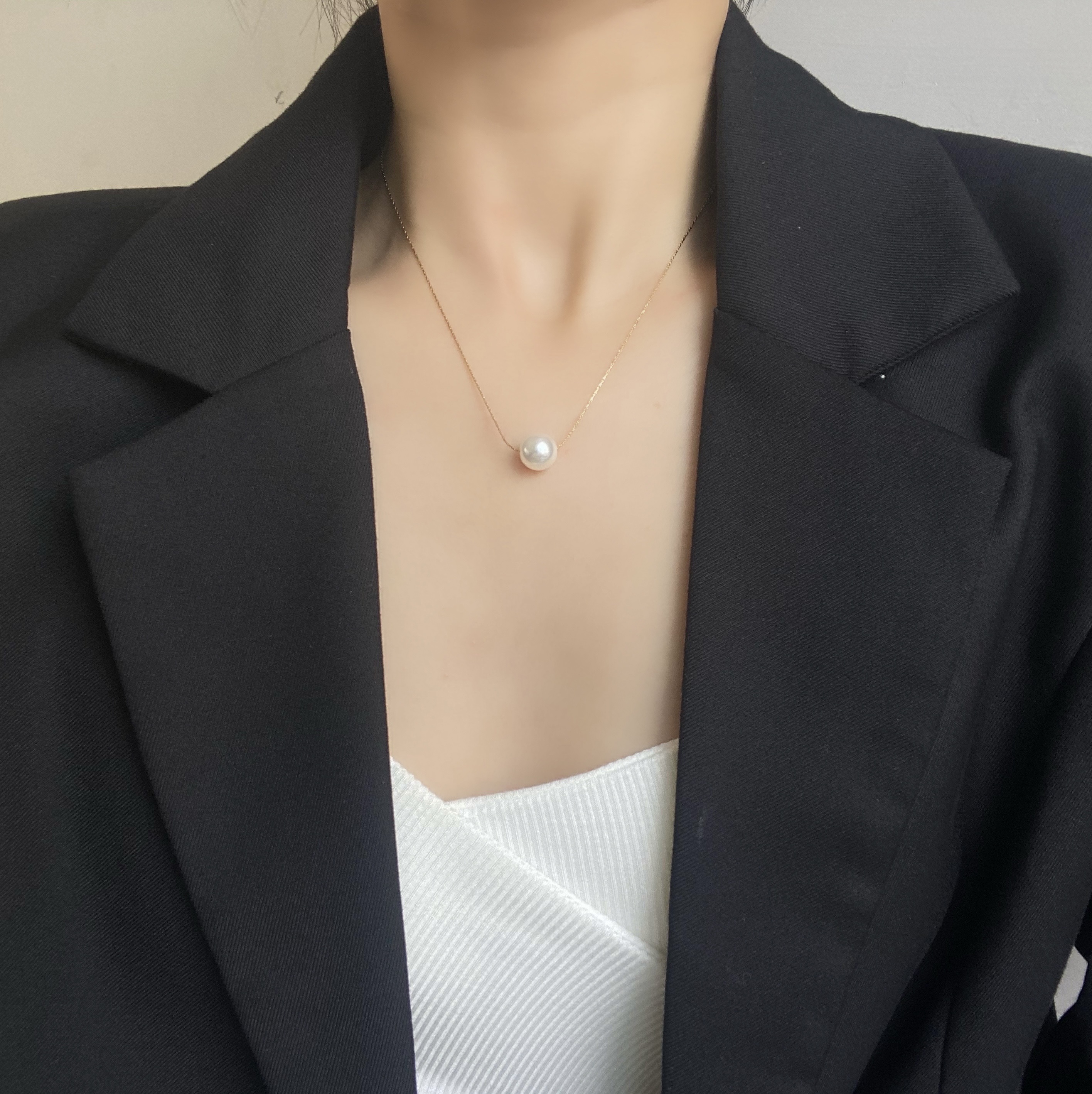 The new trend fashion pearl necklace to the United States steel ornaments thumbnail