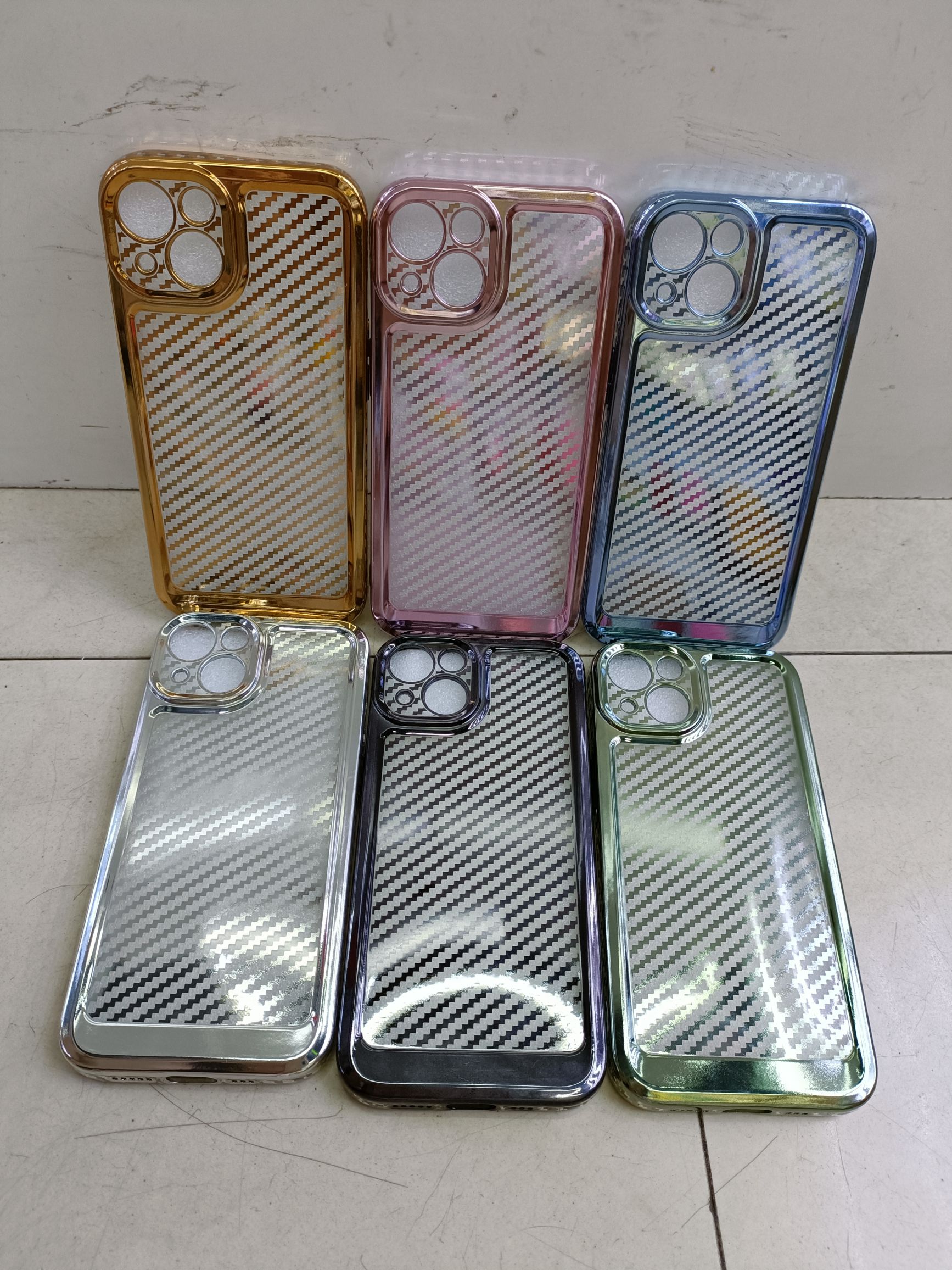 Electroplated carbon fiber tpu mobile phone case