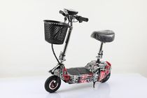Step cloud electric car dolphin scooter small electric scooter adult portable folding electric scooter small electric scooter brush motor range of 20 km lead-acid battery send car basket scooter scooter shopping