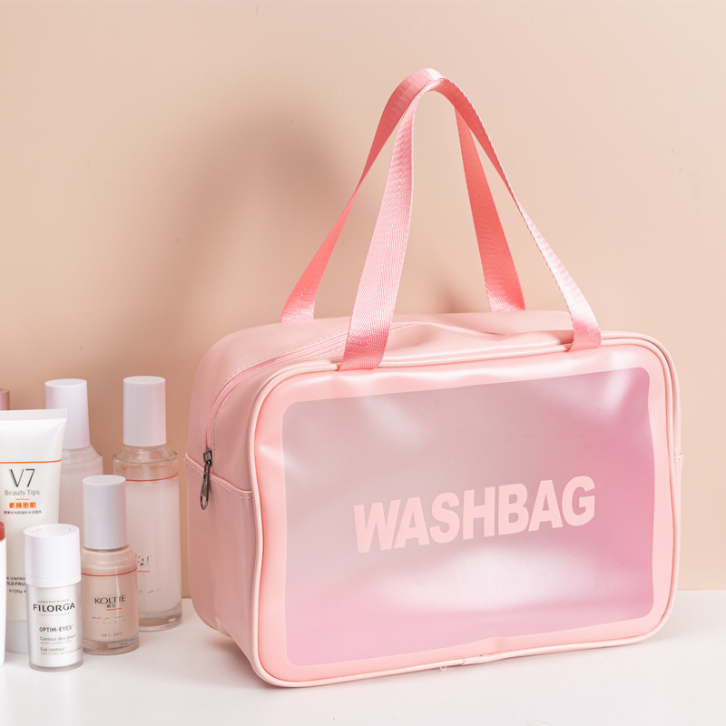 Pvc Makeup Bag New W Large Capacity Portable Female Travel Transparent Waterproof Toiletry Bag Storage Bag Handbag details Picture