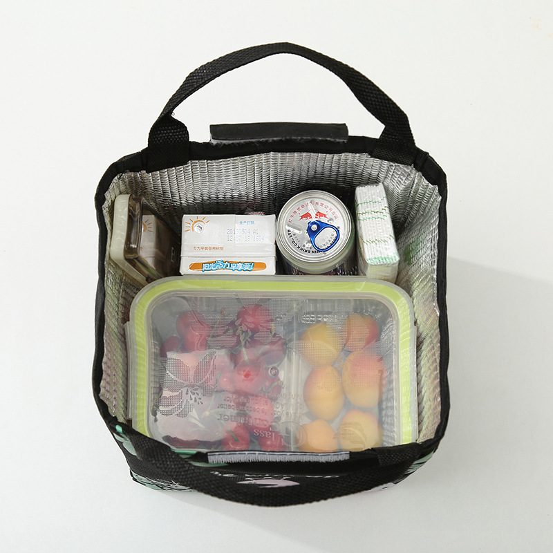 New Cartoon Bento Bag Flamingos Portable Meal Bag Lunch Bag Lunch Box Bag Picnic Bag Waterproof Thermal Ice Bag Item Picture
