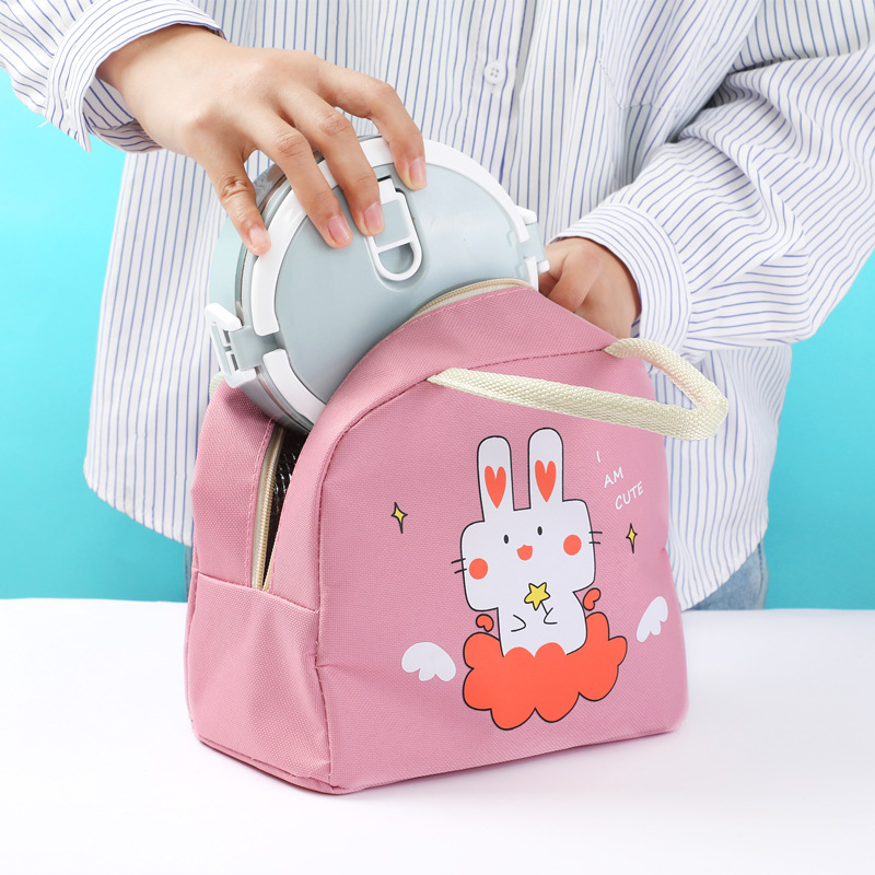 New Cartoon Bento Bag Thermal Bag Oxford Cloth Bag Lunch Bag Animal Print Lunch Box Bag Specification drawing
