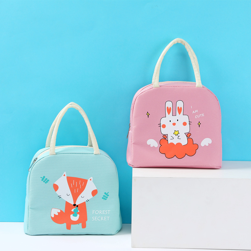 New Cartoon Bento Bag Thermal Bag Oxford Cloth Bag Lunch Bag Animal Print Lunch Box Bag details Picture