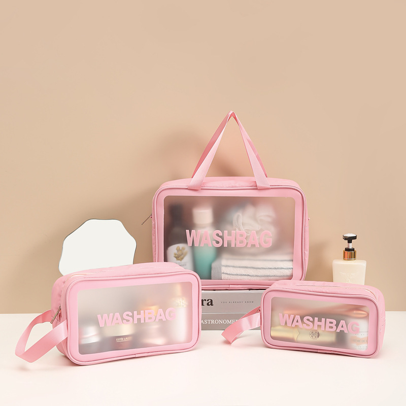 Pvc Makeup Bag New W Large Capacity Portable Female Travel Transparent Waterproof Toiletry Bag Storage Bag Handbag Application Scenario