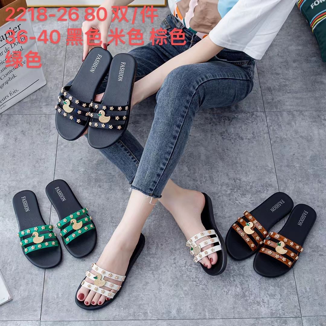 Summer women Korean version fashion casual outside wearing slippers women's shoes