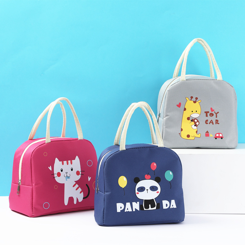 New Cartoon Bento Bag Thermal Bag Oxford Cloth Bag Lunch Bag Animal Print Lunch Box Bag