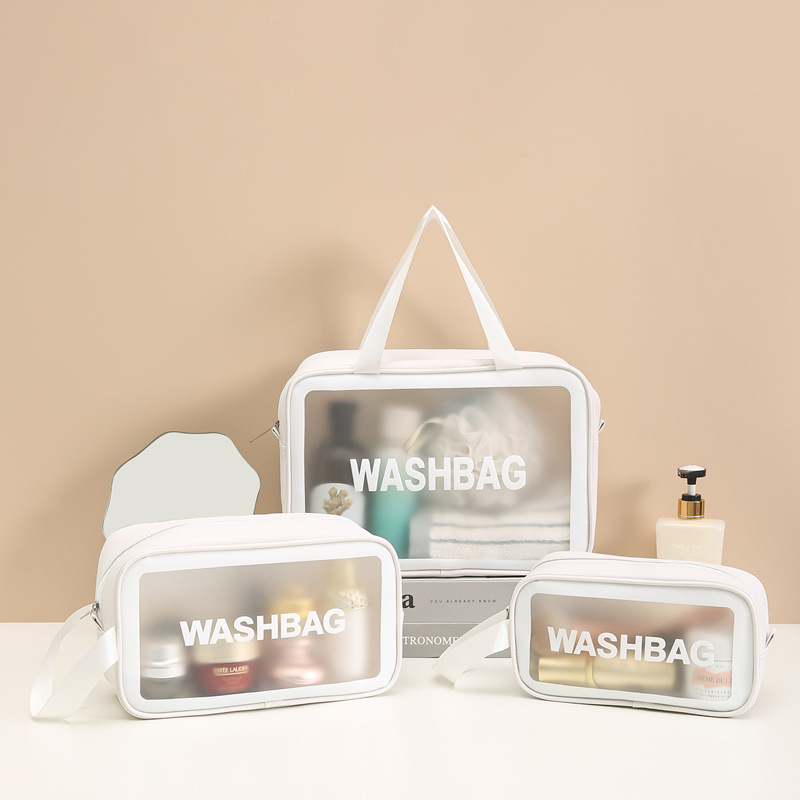 Pvc Makeup Bag New W Large Capacity Portable Female Travel Transparent Waterproof Toiletry Bag Storage Bag Handbag Item Picture