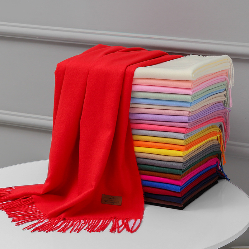 2022 new fashion scarf spun cashmere shawl winter warm versatile scarf thumbnail