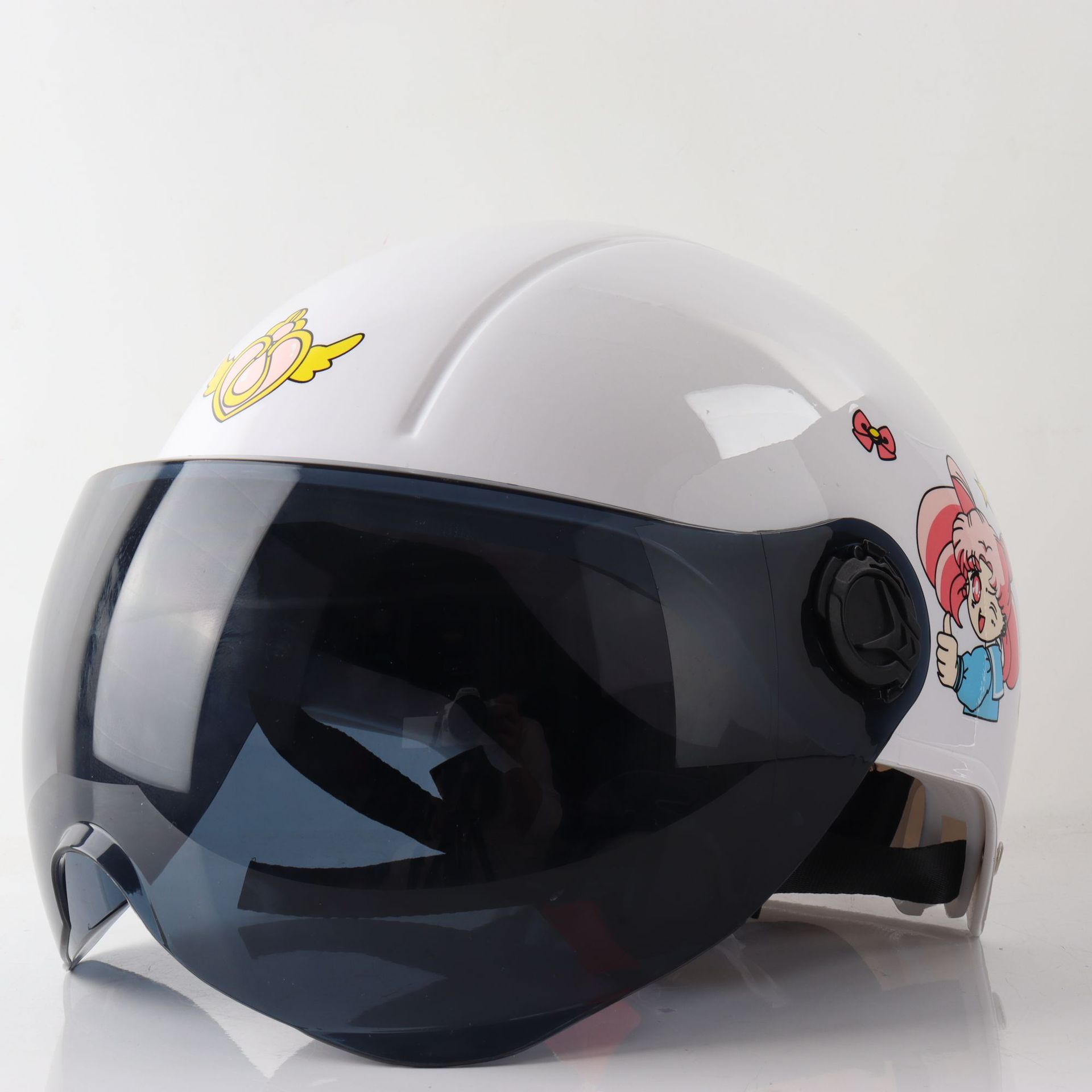 New electric battery car children's helmet summer boys and girls baby cartoon half-helmet four seasons lightweight sunscreen helmet Application Scenario