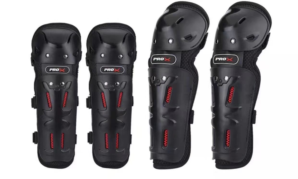 Motorcycle knee and elbow brace four - piece Knight off-road brace four - season leg brace can replace hair thumbnail