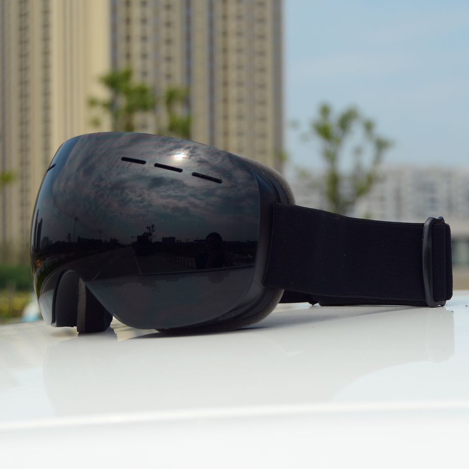 Adult ski goggles Large spherical glasses Cocker goggles /HX06 double layer anti-fog Specification drawing
