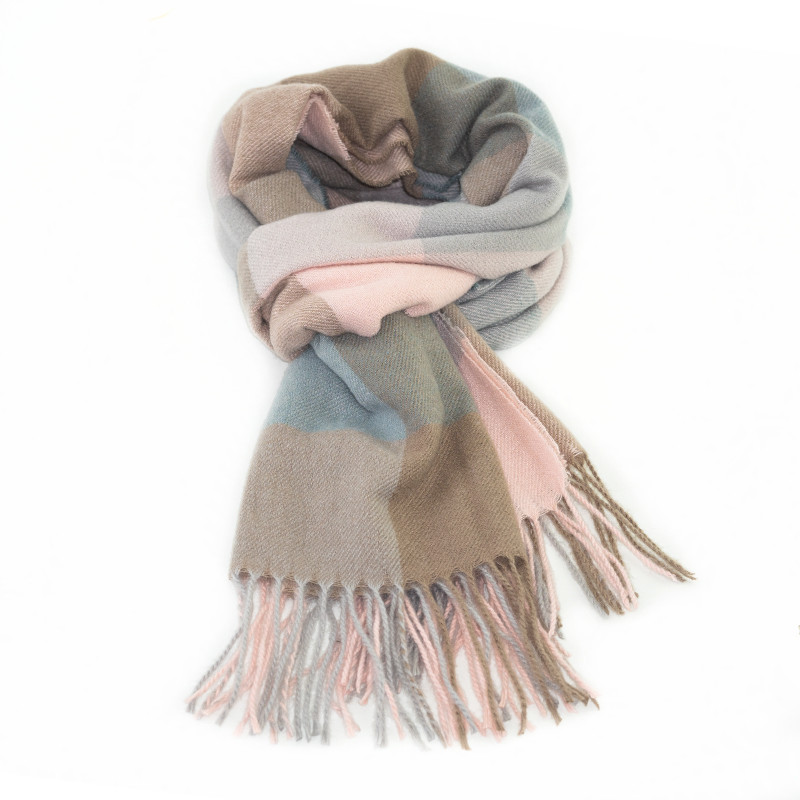 Japan And South Korea Fashion Autumn Winter 2022 New Classic Plaid Scarf Imitation Cashmere Scarf Shawl Warm And Thick Multi-Purpose Scarf Item Picture