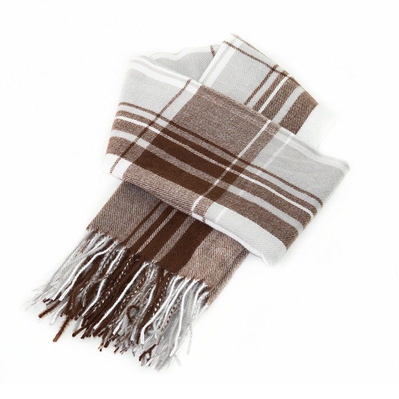 Japan And South Korea Fashion Autumn Winter 2022 New Classic Plaid Scarf Imitation Cashmere Scarf Shawl Warm And Thick Multi-Purpose Scarf Specification drawing