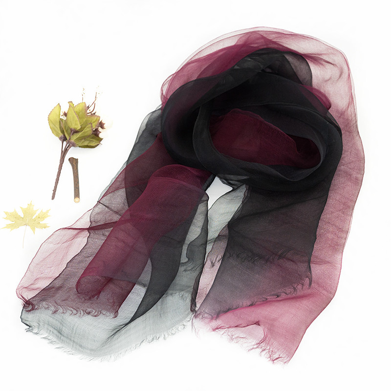 Spring And Summer New On The New Special Price Silk Sunblock All-Match Scarf Light, Soft And Breathable Thin Outer Scarf Fashion Gradient Scarf Specification drawing
