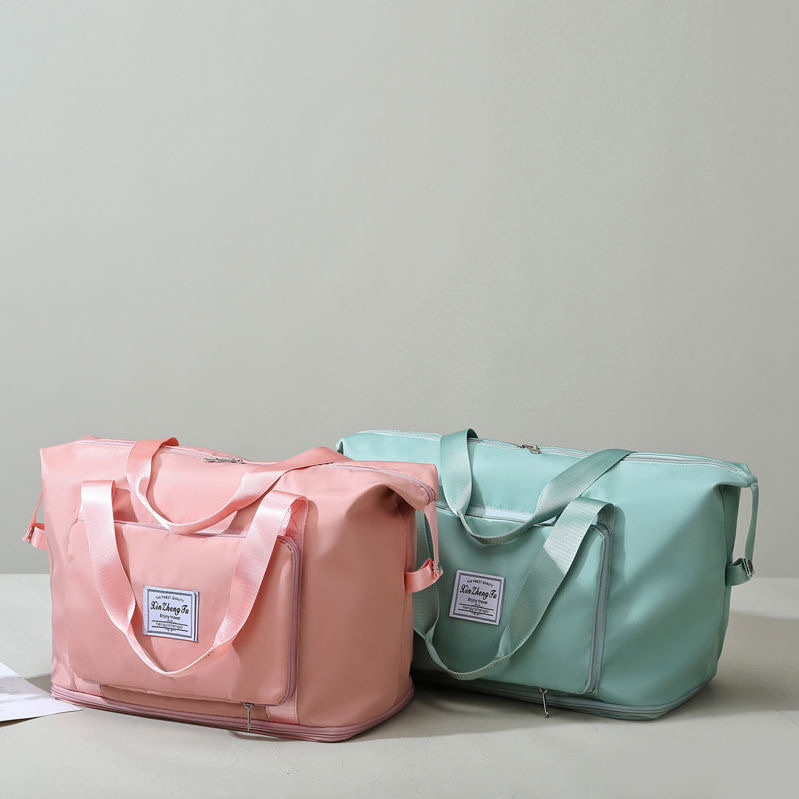 Travel Bag Women's Foldable Portable Sports Shoulder Bag Dry Wet Separation Fitness Portable Large Capacity Travel Storage Bag Item Picture