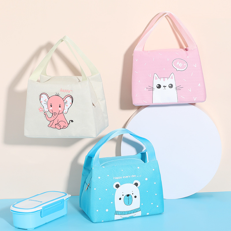 Portable Lunch Bag Lunch Box Fresh-Keeping Outdoor Picnic Bag Winter Thermal Bag Cartoon Pet Bento Bag Ice Bag Specification drawing