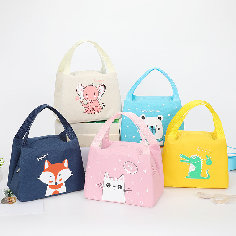 Portable Lunch Bag Lunch Box Fresh-Keeping Outdoor Picnic Bag Winter Thermal Bag Cartoon Pet Bento Bag Ice Bag