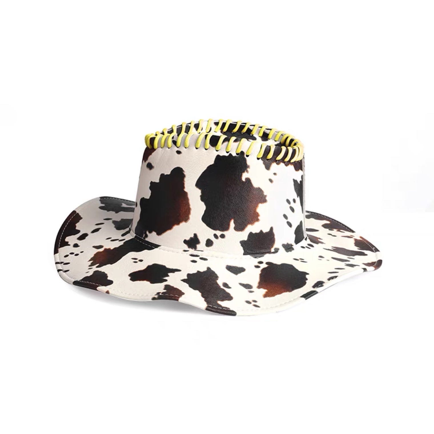 Internet Celebrity Milk Print Cowboy Hat, 4 Colors, Orange, Pink, Green, Yellow Specification drawing