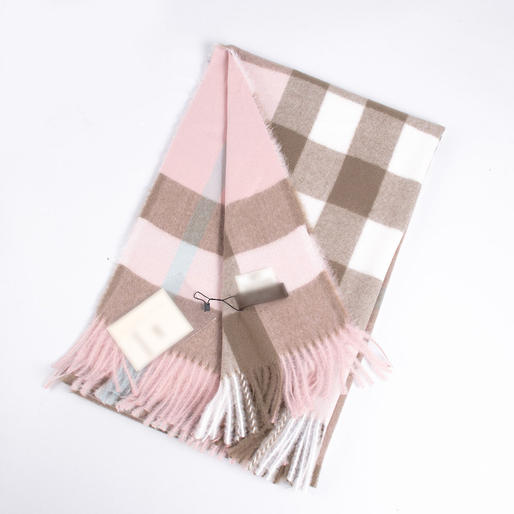 Plaid scarf female winter 2021 European and American wind thickened warm cashmere scarf temperament match scarf 190*70cm/270g thumbnail