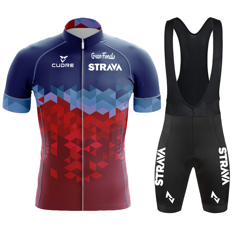 Strava Tour de France short sleeved cycling suit for sweats and moisture absorbent cycling events Application Scenario