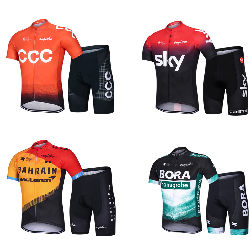 New Tour de France short sleeve suit men's summer breathable details Picture