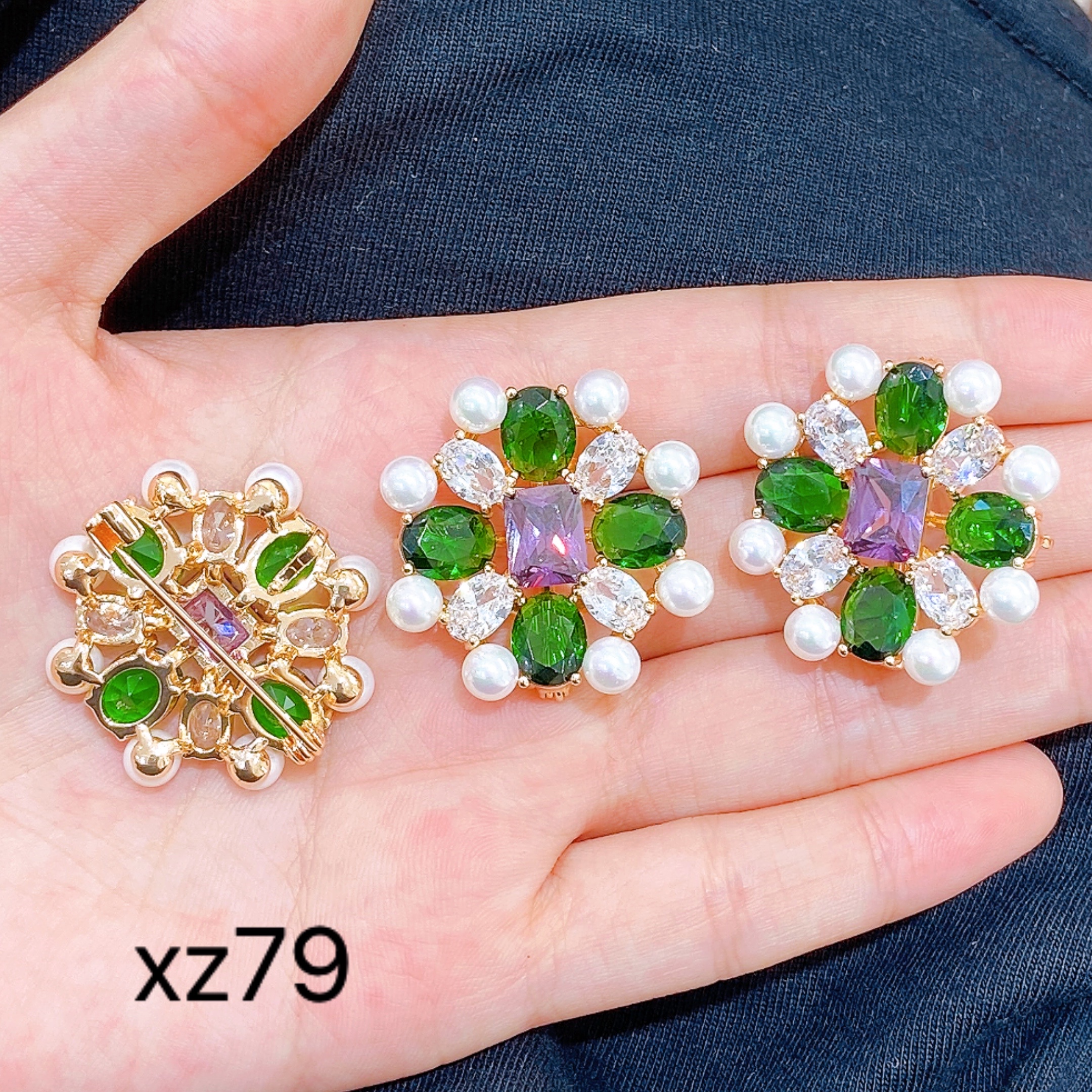 Zhongxing Accessories DIY flower pearl brooch full figure