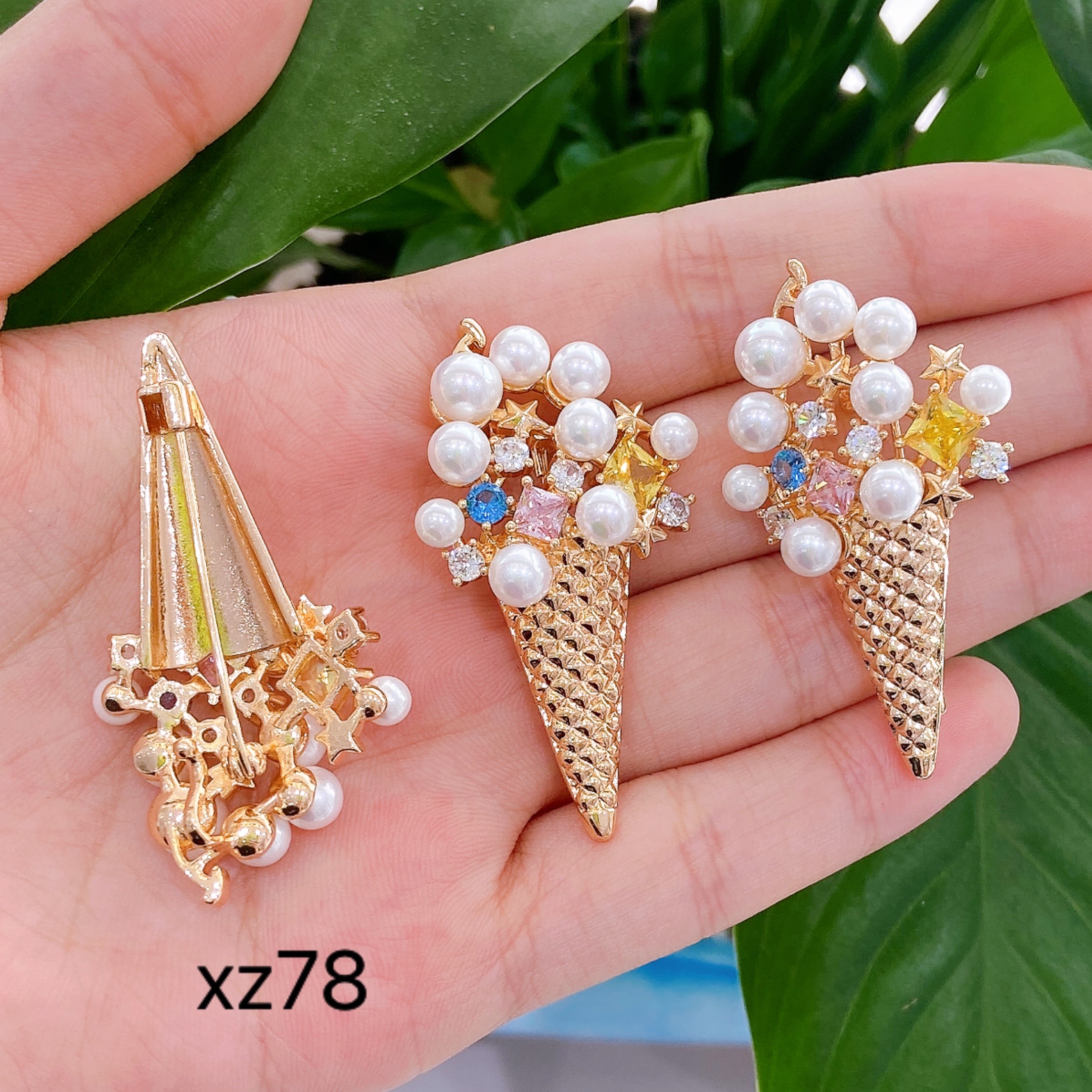 Xing jewelry pearl brooch Specification drawing