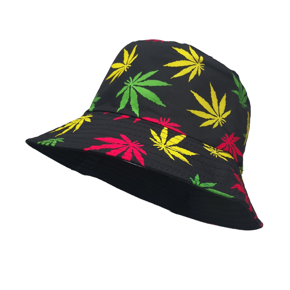 Fisherman Hat, Cloth Hat, Maple Print Hat Specification drawing