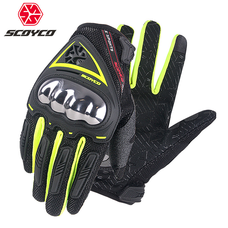 Saiyu SCOYCO motorcycle riding protective shell gloves motorcycle rider breathable anti fall all finger gloves male spring summer details Picture