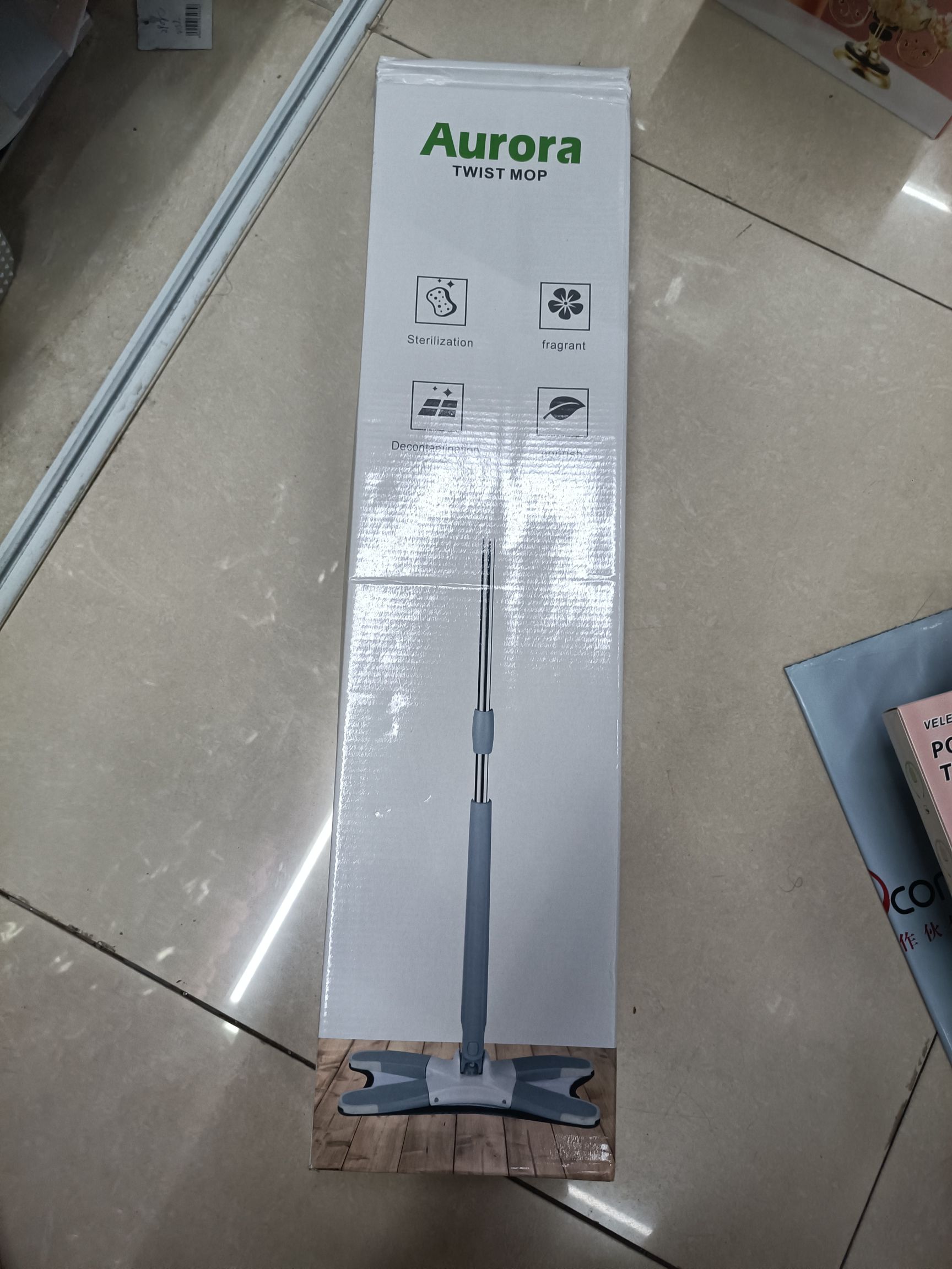 Model X hands-free flat mop Toilet imitation hand wringing wet with water absorbent bathroom floor lazy mop Specification drawing