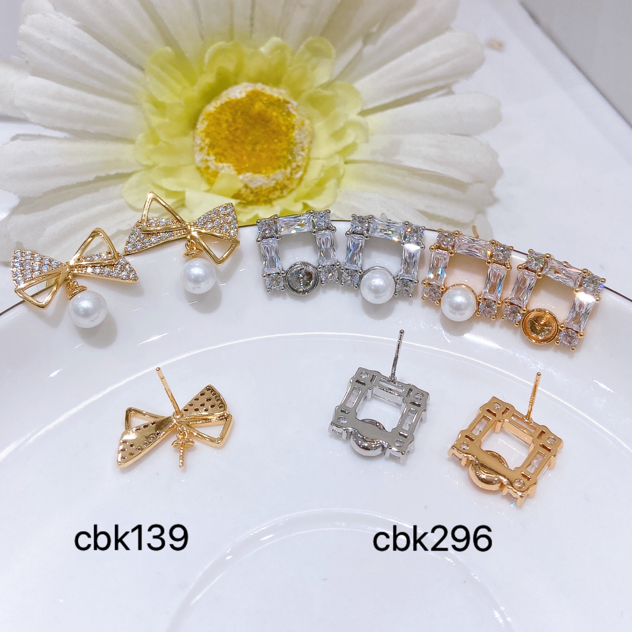Zhongxing accessories DIY pearl earrings style thumbnail