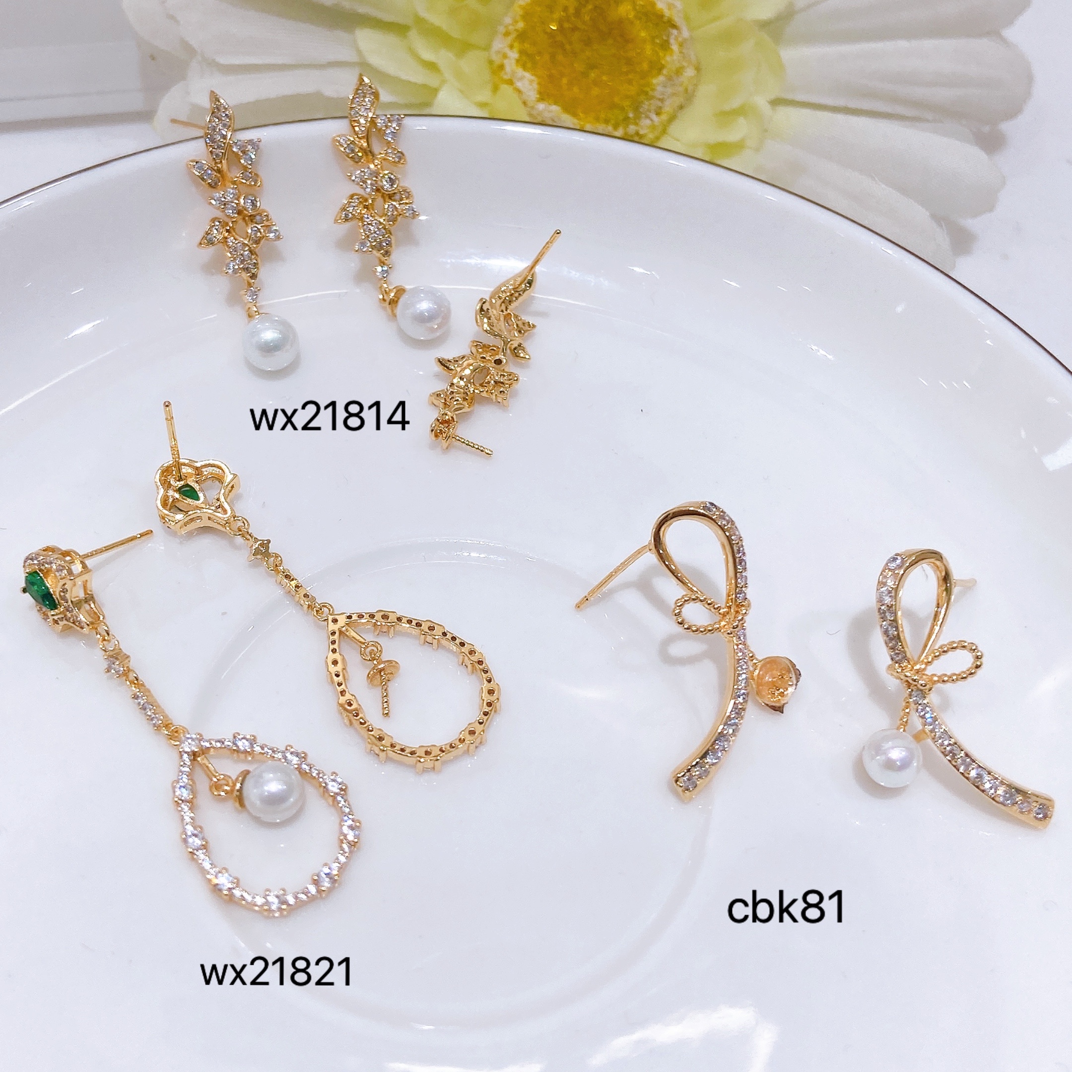 Zhongxing accessories DIY pearl earpin