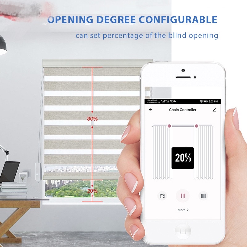 wifi Graffiti smart curtain rope motor Bluetooth voice control graffiti curtain motor