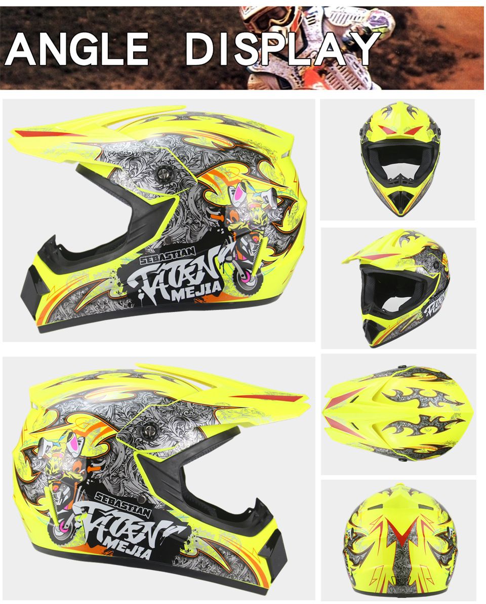 Cross border four seasons cross country helmet electric bike helmet Mountain bike full helmet fast descent tokart ATV helmet Specification drawing